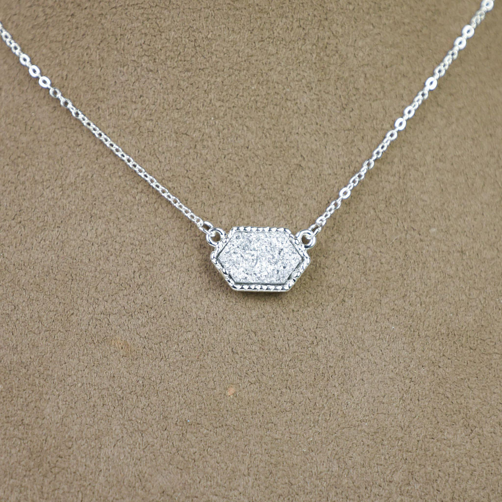 Annabelle Pendant Necklace with Silver Setting