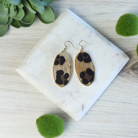 Leopard Dangle Earrings