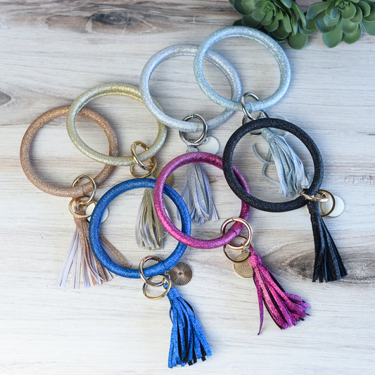 Lola Hands Free Glitter Bangle Keychain