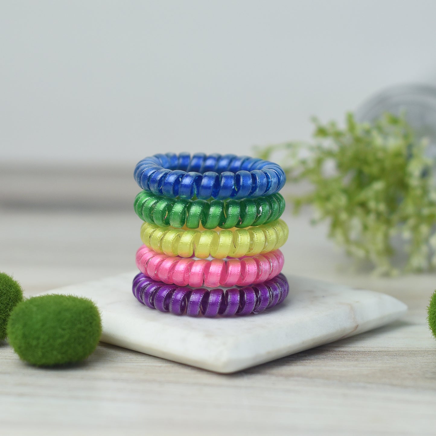 Large Lauren Lane Hair Coil Set in Grosgrain Brights