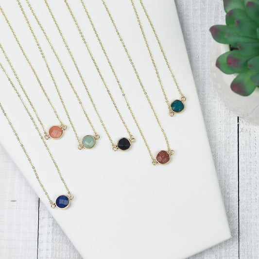 Natalie Natural Stone Pendant Necklace