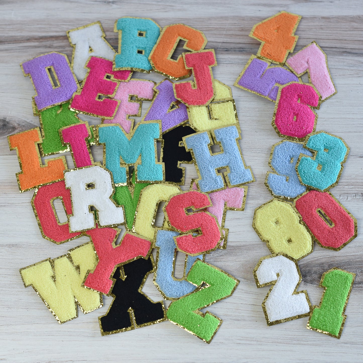 Chenille Letters Iron On Patch Set of 26