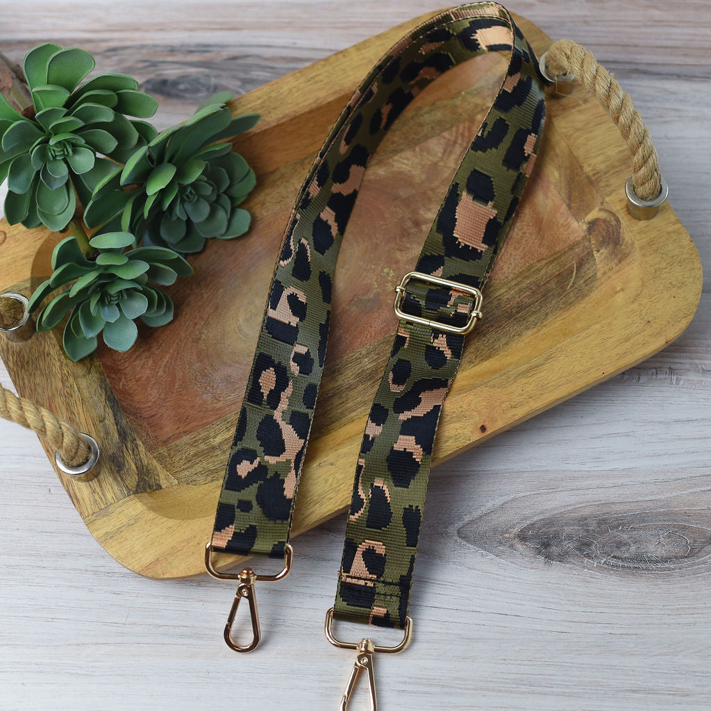 Adjustable Bag Strap 1.5 inch Leopard Pattern