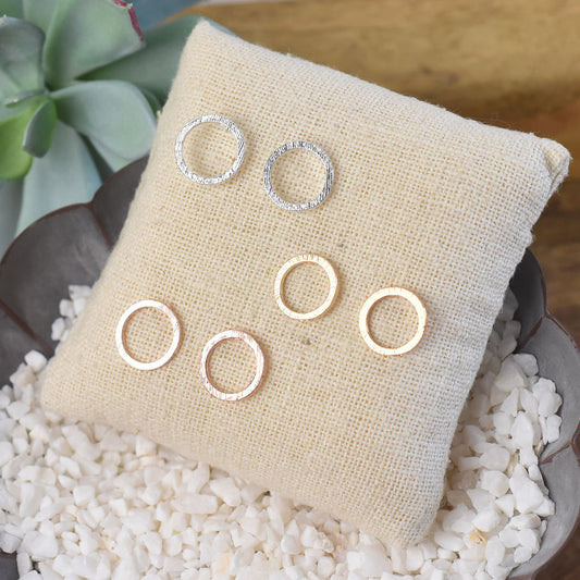 Karma Circle Stud Earrings