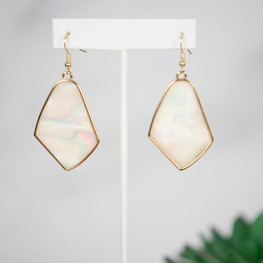 Kendi Earrings in Abalone or White Shell