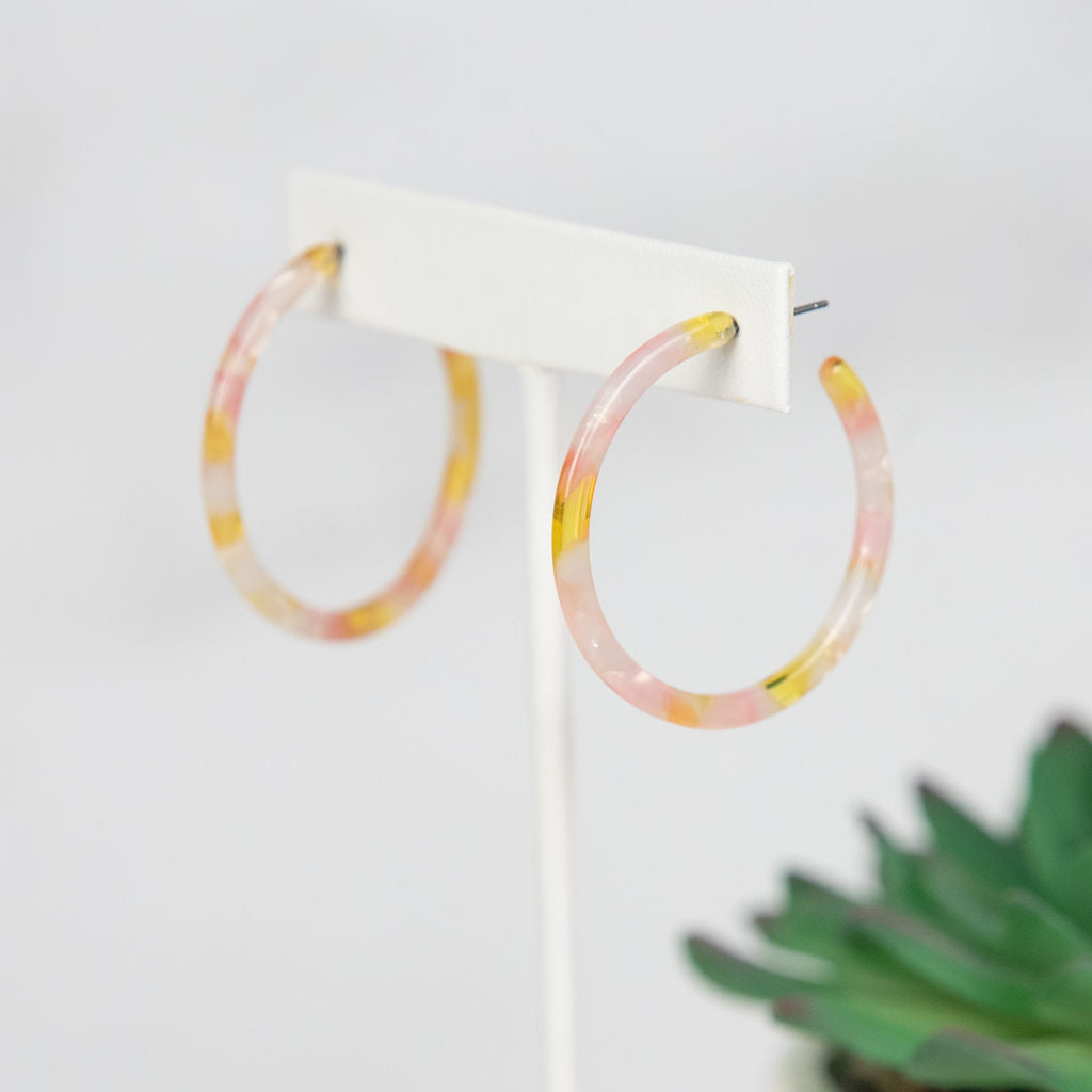 Cecelia Acrylic Hoop Earrings