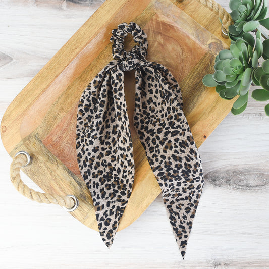 Classic Brown Micro Leopard Hair Scarf