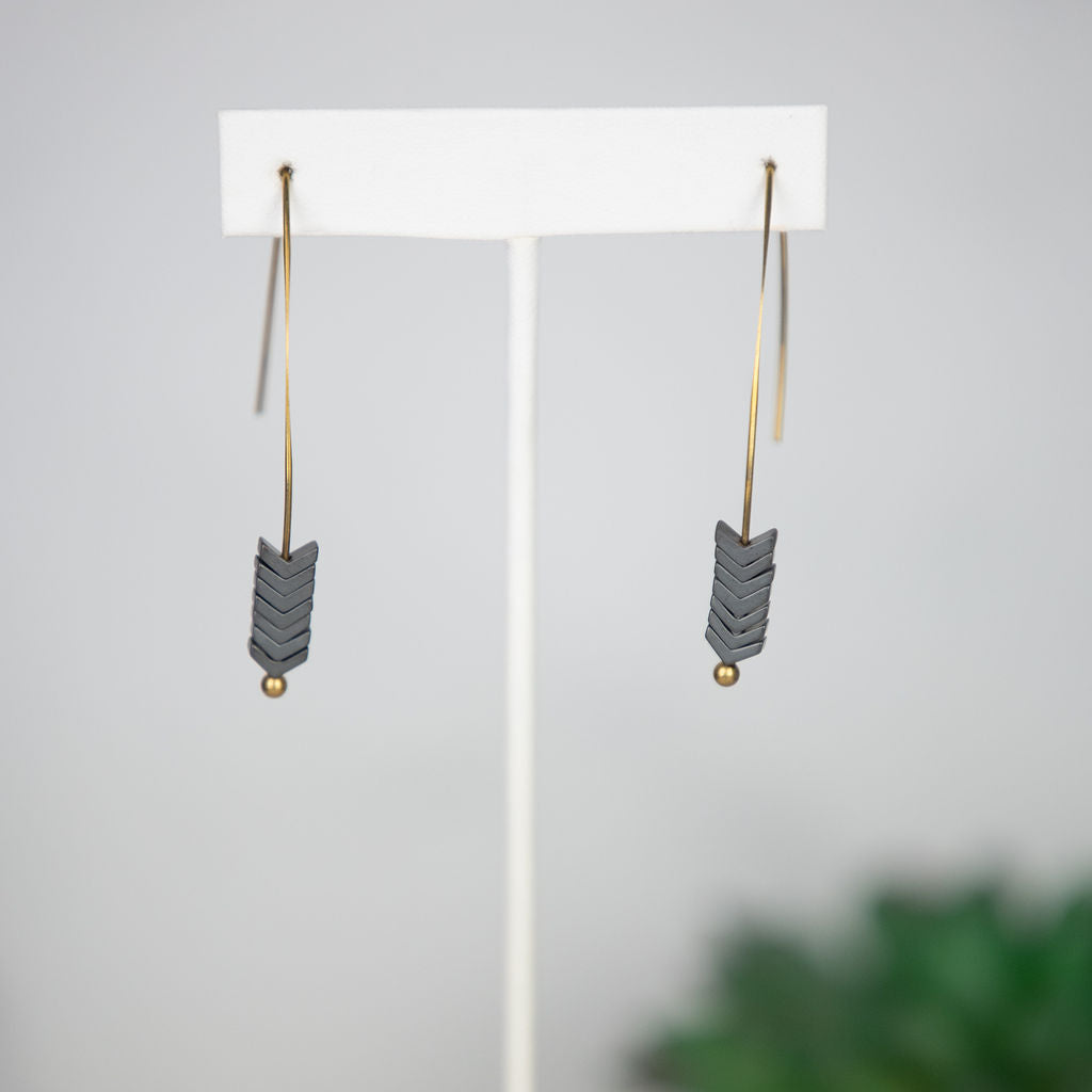Arrow Wire Dangle Earrings