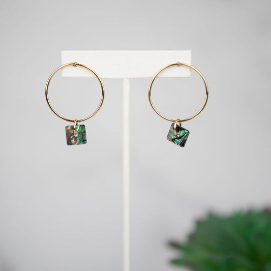 Anna Abalone Shell Dangle Earrings