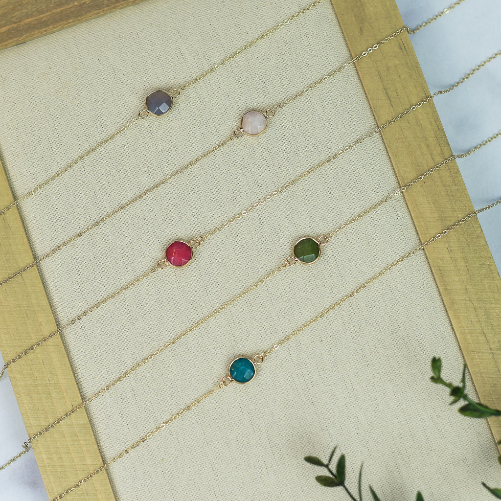 Natalie Natural Stone Pendant Necklace
