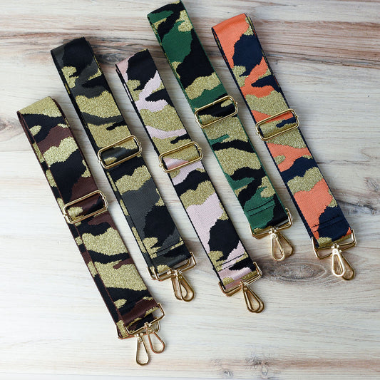 Nylon 2 inch Adjustable Strap in Camo Prints