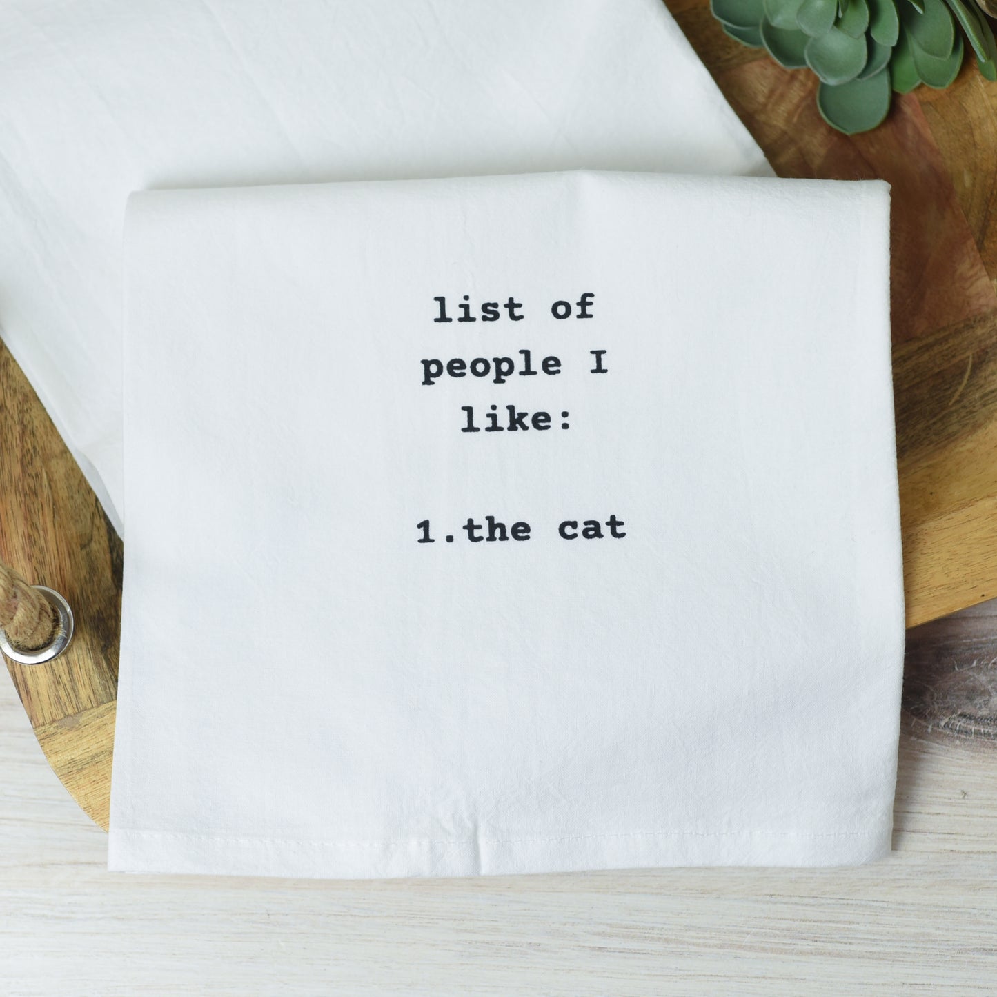 Tea Towel-People I Like: Cat