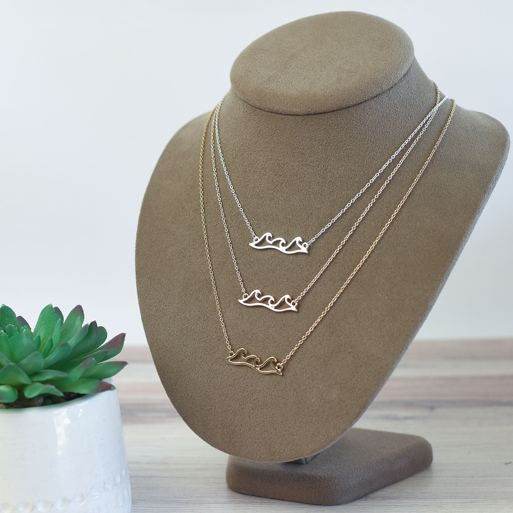 Roll With It Wave Pendant Necklace