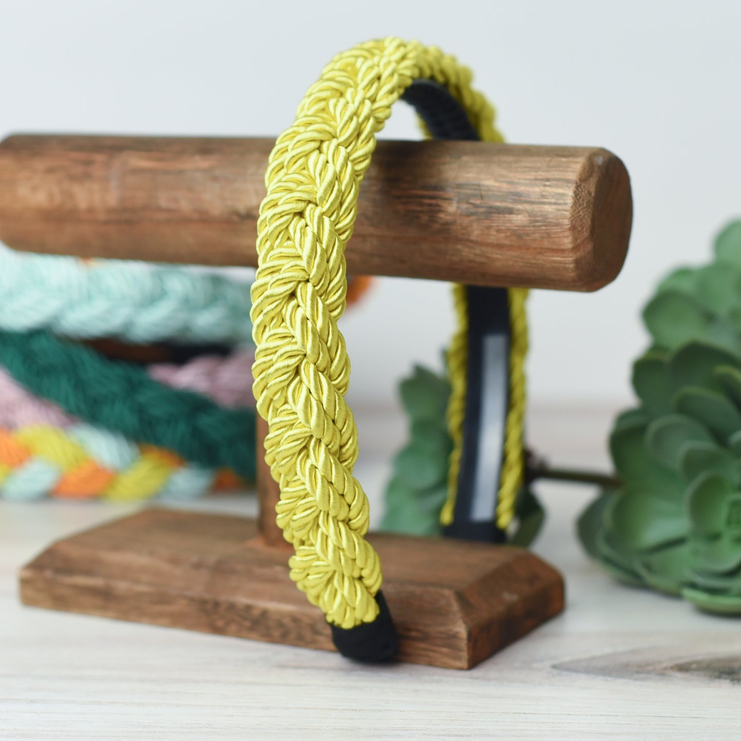 Brandy Braided Headband- Golden Yellow