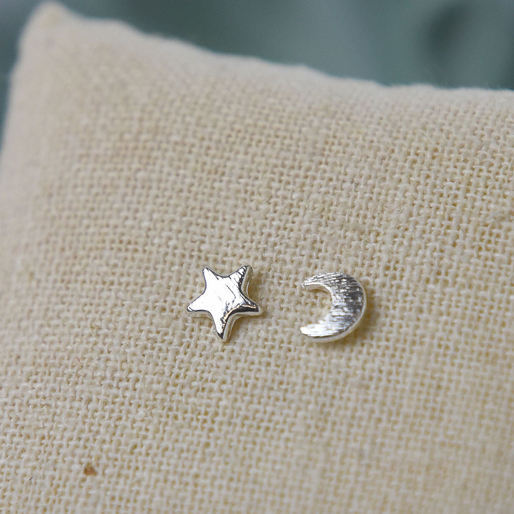 Stars and Moon Stud Earrings