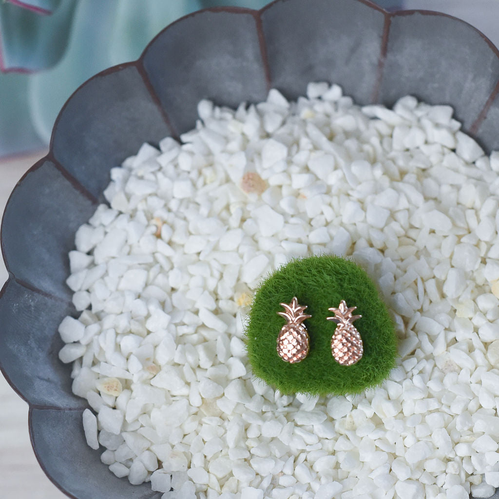 Preppy Pineapple Stud Earrings