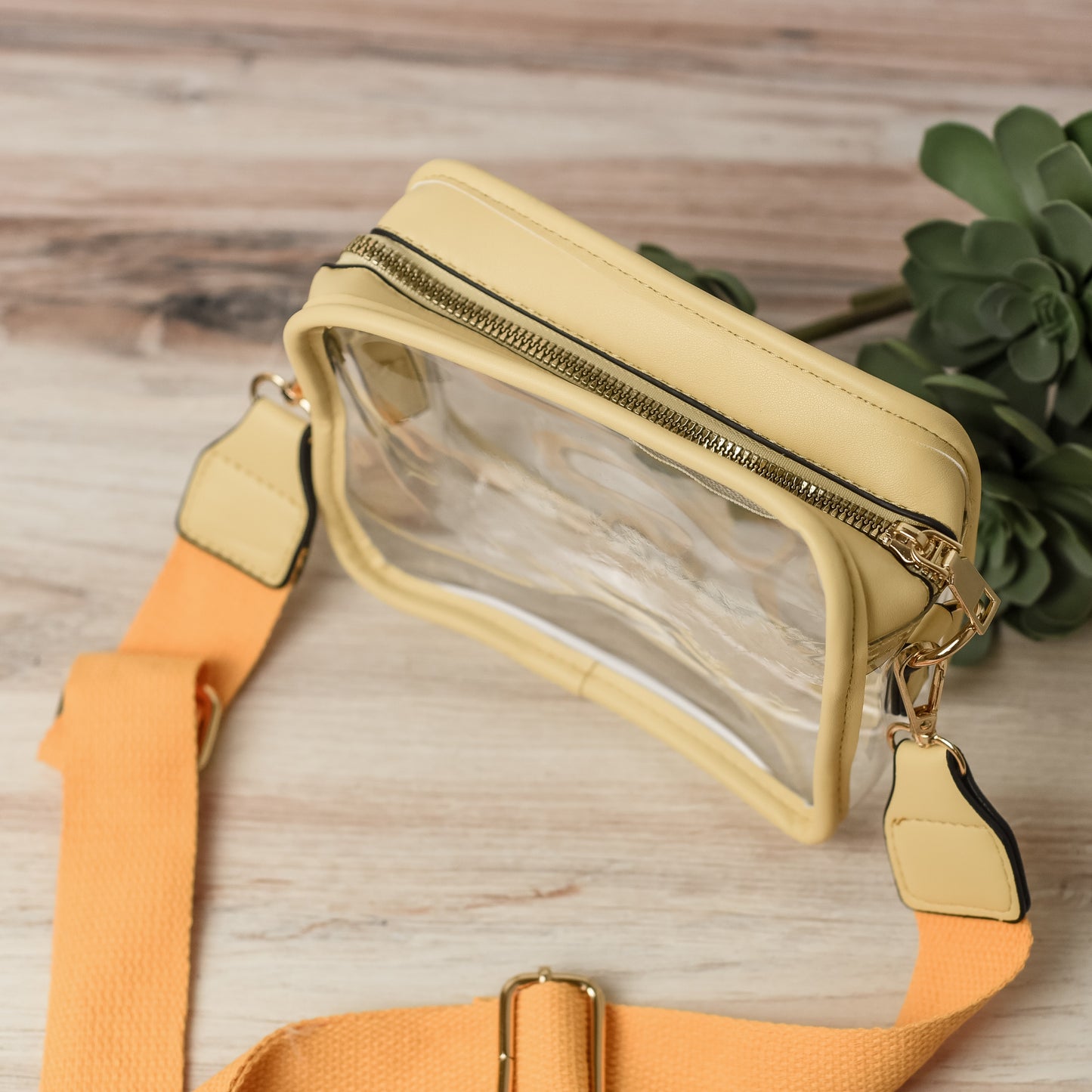 Darcy Clear Stadium Bag-Butter