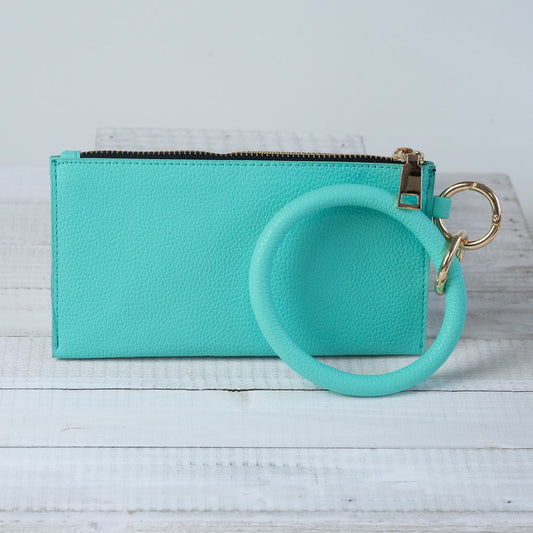 Carly Hands Free Bangle Keychain with Wristlet-Turquoise Green