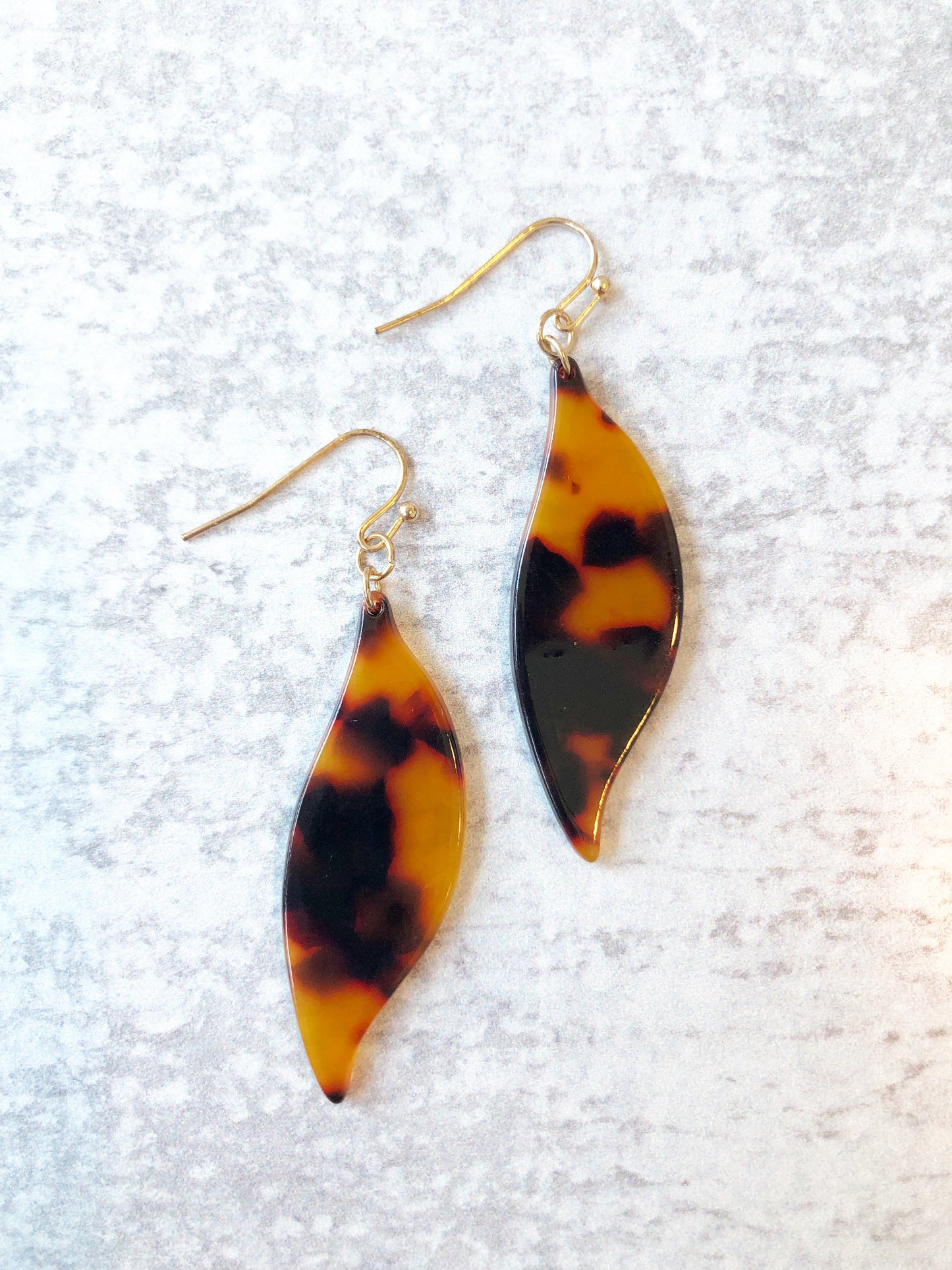 Tortoise Swirl Dangle Earrings