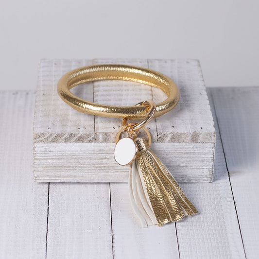 Hannah Hands Free Bangle Keychain-Gold