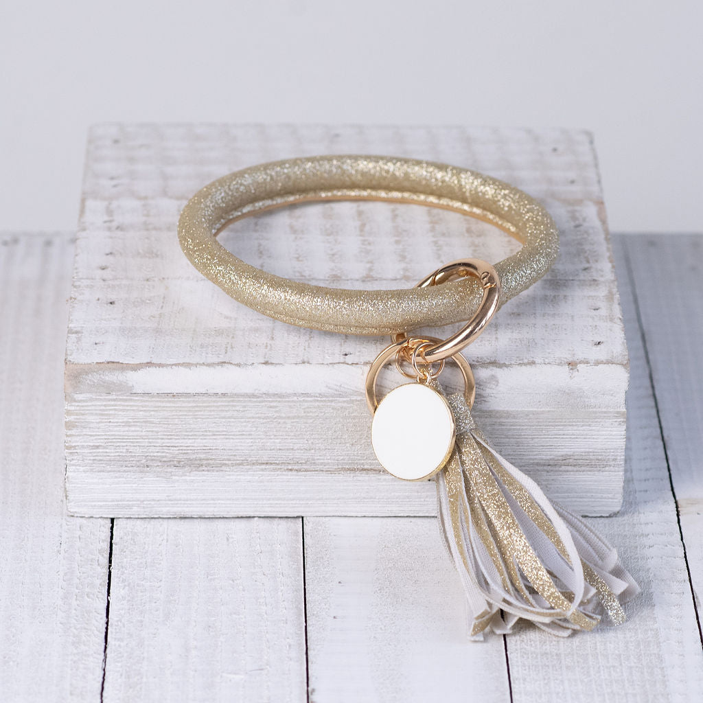 Lola Hands Free Glitter Bangle Keychain