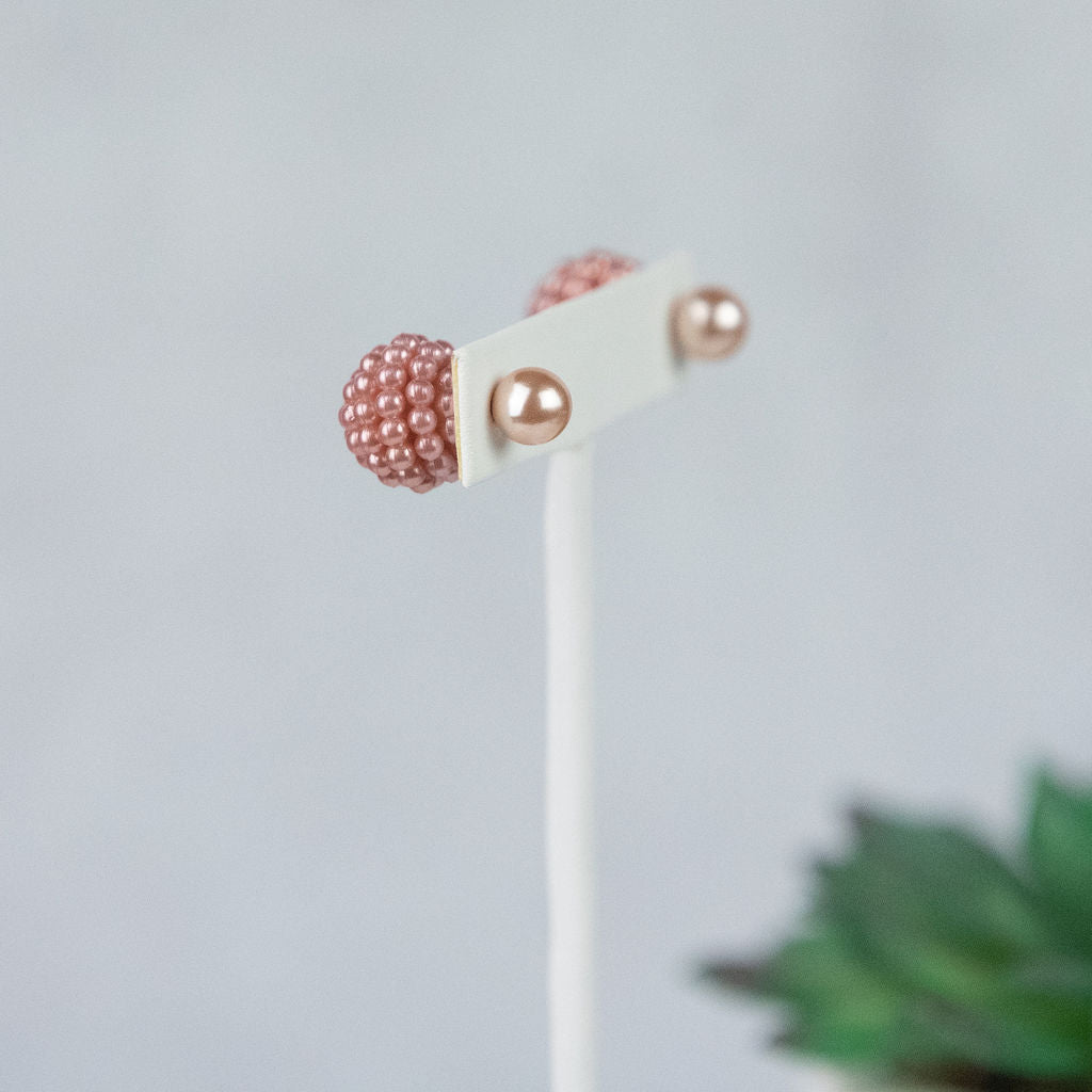 Mini Pearl Double Stud Earrings