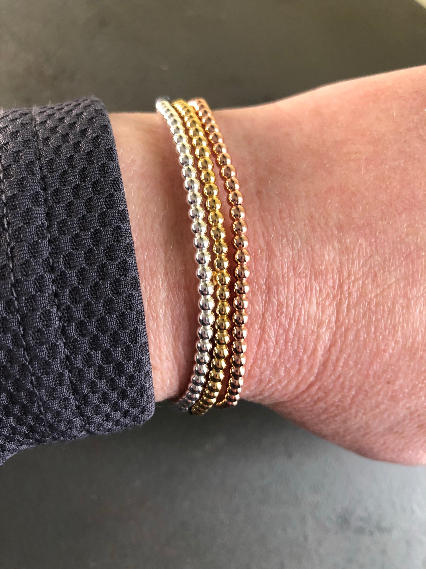 Stevie Tiny Bead Adjustable Silken Cord Bracelet: In Three Styles