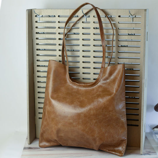 Magnolia Genuine Rouched Leather Tote